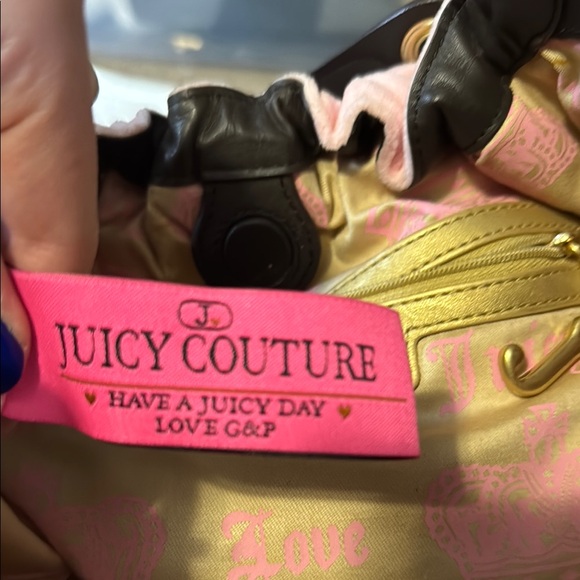 Juicy Couture Royal Couture Pink Velour Shoulder Bag - Picture 12 of 13